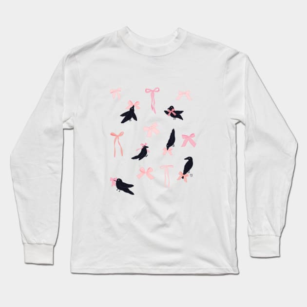 Crows and Bows Long Sleeve T-Shirt by Mayfully